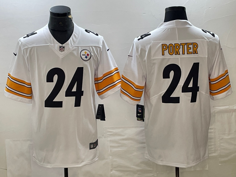 Men's Pittsburgh Steelers Joey Porter Jr. #24 White Jersey